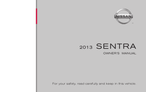 2013 Nissan SENTRA LC2 Navigation Manual